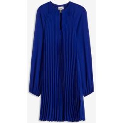 bonprix Minikleid aus feinem Chiffon mit Plisseéblau 52Damen
