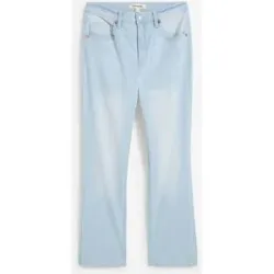 bonprix Bootcut-Jeans High Waist, croppedblau 42Damen
