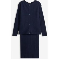 bonprix Strickkleid und Pullunder (2-tlg.Set)blau 40Damen
