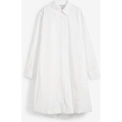 bonprix Hemdblusenkleid mit Ballonsaum aus reiner Baumwolleweiß 34Damen