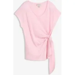 bonprix Wickelshirt aus reinem Leinenrosa 48Damen