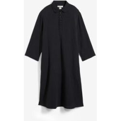 bonprix Hemdblusenkleid aus Musselinschwarz 46Damen