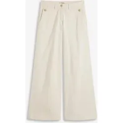 bonprix Wide Leg Hose mit Stretchbeige 44Damen