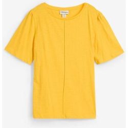 bonprix T-Shirt lockere Passform, weite Ärmel mit dezenter Raffung an der Schulter