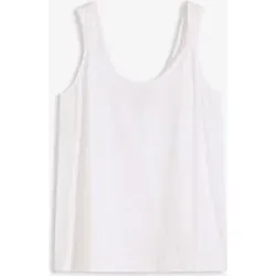 bonprix Tanktop aus reiner Bio-Baumwolleweiß 52Damen