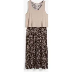 bonprix Shirtkleid aus elastischem Viskose-Mixgrau 48Damen