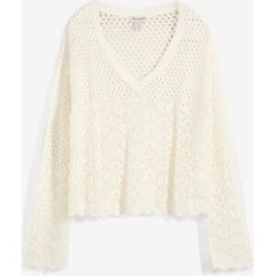 bonprix Leichter Ajour-Pulloverweiß 48Damen