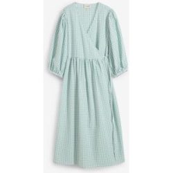 bonprix Baumwoll-Wickelkleid aus Seersuckergrün 40Damen