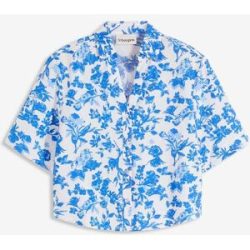 bonprix Kurzarmbluse aus softem Viskose-Mixweiß 50Damen