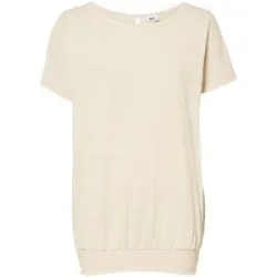 bonprix Flammgarn-Shirt aus Bio-Baumwolle mit Smockbundbeige 52Damen
