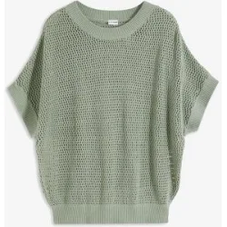 bonprix Oversize-Pullover aus Baumwoll-Mixgrün 44Damen