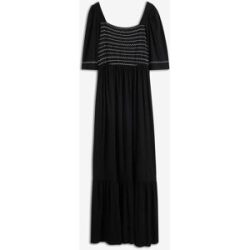 bonprix Maxikleid aus fließendem Viskose-Mixschwarz 52Damen