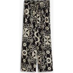 bonprix Marlenehose aus fließender Viskoseschwarz 48Damen