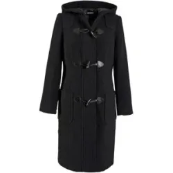 bonprix Dufflecoat in Wolloptikschwarz 38Damen
