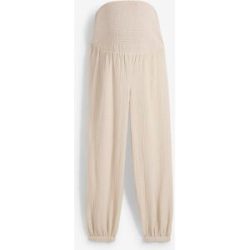 bonprix Umstandshose aus Baumwollmusselin, mit elastischem Smockbund, Loose Fit