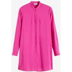 bonprix Longbluse gerade Passform, mit langem Arm, aus Viskose, mit Stehkragen