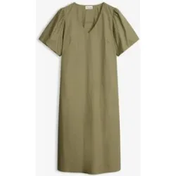 bonprix Midi-Web-Kleid aus Bio-Baumwollegrün 42Damen