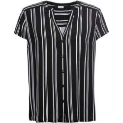 bonprix Kurzarmbluse Regular Fit, für Businessmode, aus Viskose, feminin gestaltet