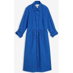 bonprix Kleid mit Hemdkragen aus reiner Baumwolleblau 48Damen