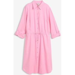 bonprix Hemdblusenkleid aus Leinen-Baumwoll-Mixrosa 42Damen