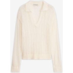 bonprix Ajour-Pullover aus weichem Woll-Mixweiß 40Damen