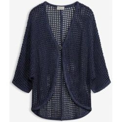 bonprix Ajour-Strickjackeblau 36Damen
