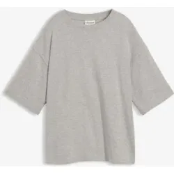 bonprix Oversize-Shirt aus reiner schwerer Bio-Baumwollegrau 44Damen