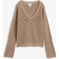 bonprix Leichter Ajour-Pulloverbraun 44Damen