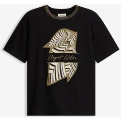 bonprix Shirt aus Bio-Baumwolleschwarz 36Damen
