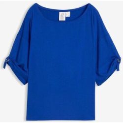bonprix T-Shirt mit U-Boot-Ausschnittblau 48Damen