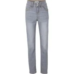 bonprix Slim-Fit-Jeans High Waist, Komfort-Stretchgrau 36Damen