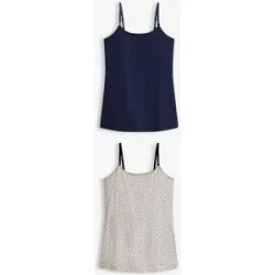 bonprix Stilltop mit Bio-Baumwolle  (2er Pack)blau 44Damen