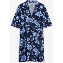 bonprix Blusenkleid aus fließender Viskoseblau 46Damen
