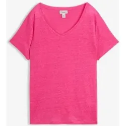 bonprix T-Shirt aus reinem Leinenpink 48Damen