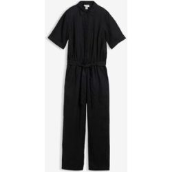 bonprix Jumpsuit aus reinem Leinenschwarz 52Damen