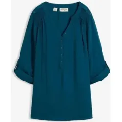 bonprix Tunikabluse aus softer Viskosepetrol 44Damen