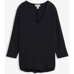 bonprix Shirt aus fließendem Viskose-Mixschwarz 40Damen