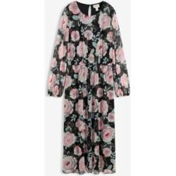 bonprix Midikleid aus softem Meshschwarz 48Damen