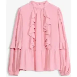 bonprix Tunikabluse mit Volantsrosa 54Damen