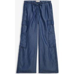 bonprix Weite Schlupfhose aus fließendem Lyocellblau 36Damen
