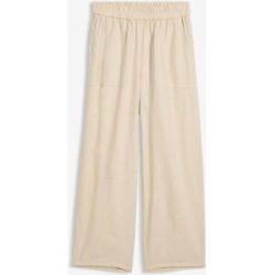 bonprix Barrel-Hose aus leichtem Leinen-Mixbeige 50Damen