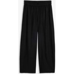 bonprix Barrel-Hose aus leichtem Leinen-Mixschwarz 46Damen