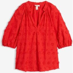 bonprix Tunikabluse aus reiner Baumwollerot 54Damen