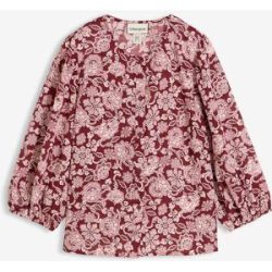 bonprix Bluse mit Puffärmelnrot 46Damen
