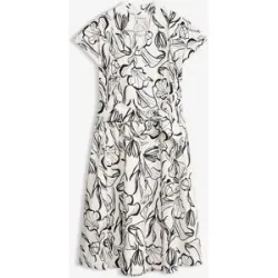bonprix Kleid mit Drapierung aus griffigem Popelineweiß 44Damen
