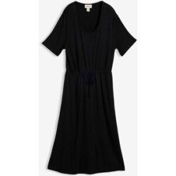 bonprix Jerseykleid aus fließendem Viskose-Mixschwarz 40Damen