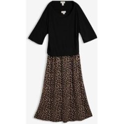 bonprix Shirt Kleid aus fließendem Viskose-Elasthan-Mixschwarz 40Damen
