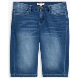 bonprix Jeans Bermuda Mid Waist, Stretchblau 52Damen