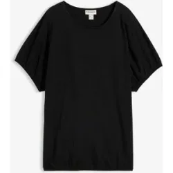 bonprix T-Shirt aus Bio-Baumwolleschwarz 48Damen