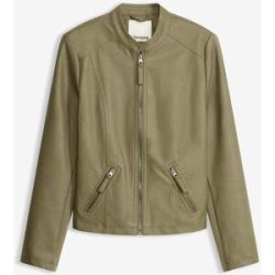 bonprix Lederimitat-Jacke aus reiner Viskosegrün 46Damen